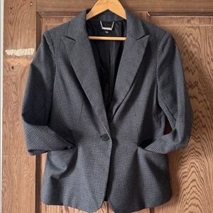 Premise Studio Black and Gray Checkered Blazer